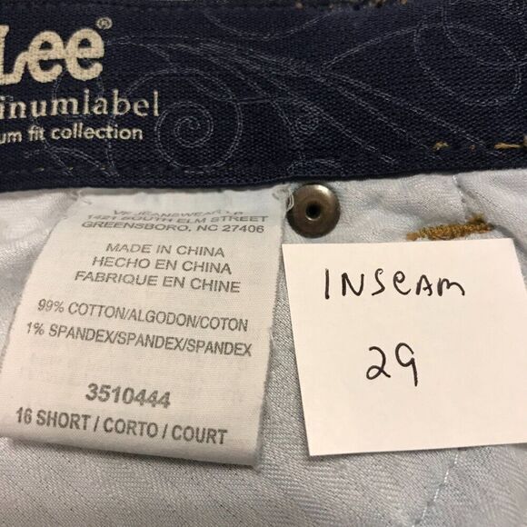 Lee platinum label gap free waistband blue jeans 16 short - Picture 4 of 5